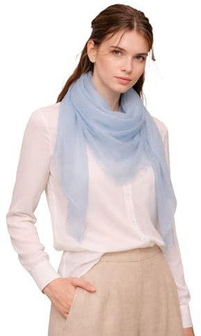 Prettystern Damen 100% Kaschmir leicht hauchdünn Ring Tuch aus feiner 200 garn Cashmere Fäden für Frühling Sommer