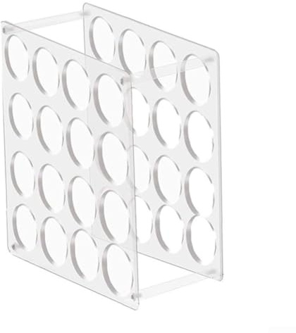 Herausnehmbares Vinyl-Rollen-Aufbewahrungsregal mit 16 oder 32 Fächern, Acryl-Geschenkpapier-Organizer für Bastelräume und Zuhause, Schrank-Organisation, transparent (16 Löcher)