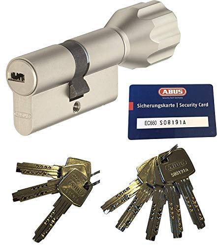 ABUS EC660 ECK660 Profil-Knaufzylinder Länge (a/b) Z40/K35mm (c=75mm) mit 8 Schlüssel, mit Sicherungskarte