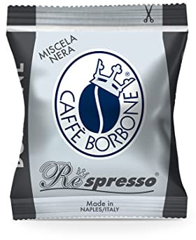 Caffè Borbone Respresso, Mélange Noir - 50 Capsules - Compatibles avec les machines à café à usage domestique Nespresso®*
