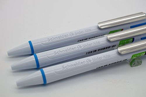 Schneider Schreibgeräte Kugelschreiber Slider Xite 3er MAXI Set, XB, schwarz, rot, blau