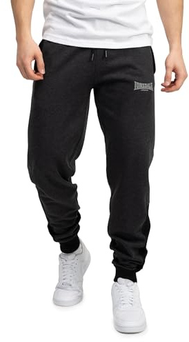 Lonsdale London Heckfield Hombre Pantalones de Deporte Antracita L 60% algodón, 40% poliéster Suelto