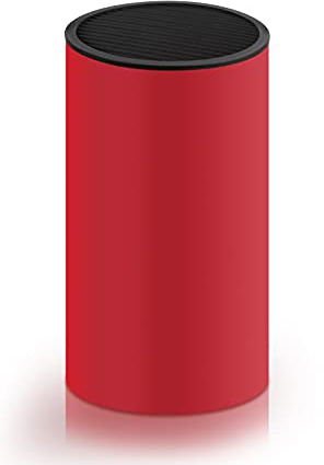 JHSJ Bloc de couteaux universel, support de couteaux multifonction pour plan de travail de cuisine, fente pour protéger la lame, économiseur d'espace de rangement pour couteaux sans couteau (rouge)