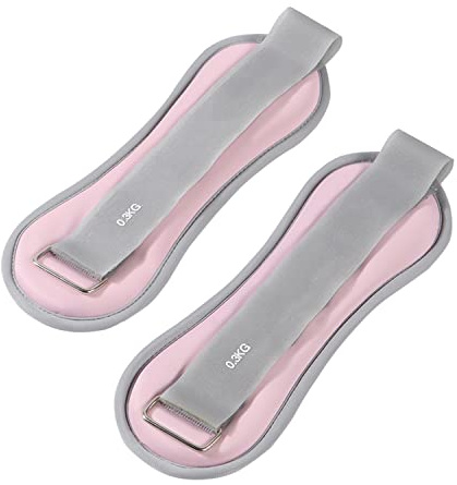 Aoligei Gewichtsmanschetten, Handgelenk Bandagen 2 x 0.3KG/0.5KG/1KG Gewichtsmanschetten Paar für Hand- und Fußgelenke, für Fitness, Bodybuilding(Size:single0.3KG,Color:Rosa)