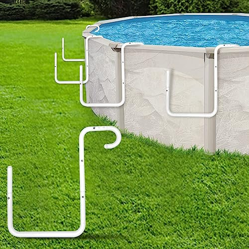 Jantens Lot de 5 supports de bâche solaire pour piscine hors sol, support de selle réglable conçu pour les piscines hors sol à paroi en acier, garde les couvertures solaires hors du sol