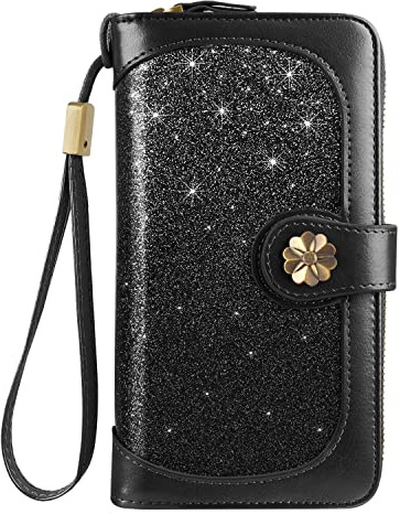 Coco Rossi Geldbörsen für Frauen mit Mehreren Kartenhaltern, Clutch, Karten-Organizer, Geldbörse für Frauen mit Handgelenkschlaufe