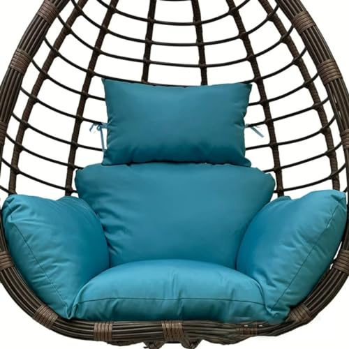 Coussin d'extérieur pour fauteuil suspendu, coussin imperméable, pour balancelle suspendue, panier à bascule, coussin de balançoire uniquement, bleu paon