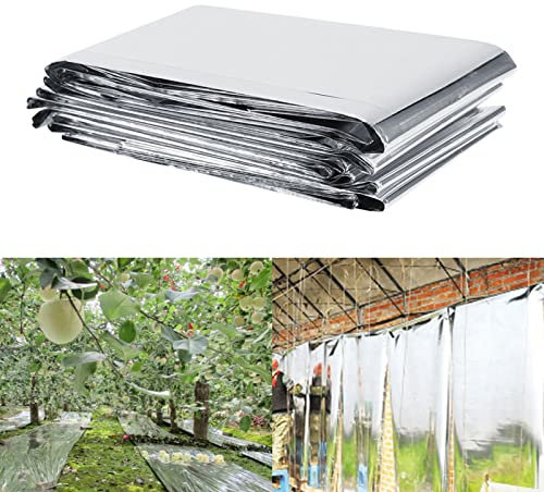 WPKD BLUEIY Plant Reflective Film,Plant Growth Mylar Films,Garden Greenhouse Covering Foil Sheets,for Outdoor Grow Room Indoor(210x120cm,Silver)