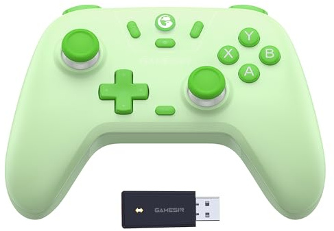 GameSir Nova Lite 2.4g Wireless Controller for Windows PC, iPhone, Android, Switch and Steam Deck, Bluetooth Gamepad Controller with Hall Trigger, Turbo, Rumble Vibration (Green)
