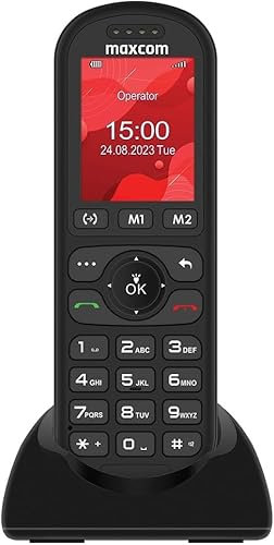 Teléfono Fijo Inalámbrico Maxcom MM39D SE Negro