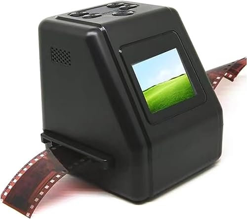 Scanner per Negativi di Diapositive, con Schermo LCD da 2 Pollici, converte pellicole 135, 110, 126 e Super 8, Diapositive, Negativi in Foto JPG digitali, luminosità e Colore Regolabili