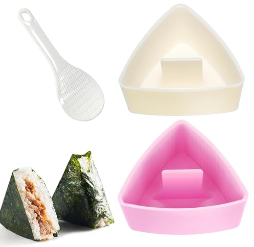 ChAusa 3 Pièces Moule Onigiri Triangle Moule à Sushi Boules de Riz Bento, Restaurant, Camping Familial