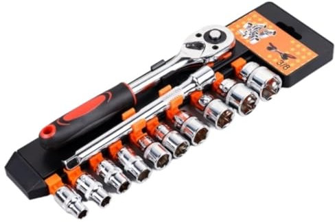 FENGJISUN Steckschlüssel-Satz Maulschlüssel, Inbusschlüssel-Set, Ratschenschlüssel, Schraubendreher, Fahrrad, Motorrad, Auto-Reparatur-Werkzeuge Werkzeug Set Für Haushalt(3/8 Ratchet Wrench)