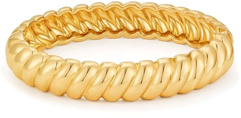 LILIE&WHITE Damen Gold Armreif Armband– Hypoallergen, Verblasst Nicht, Elegantes Design – Stilvolles Armband für Modebewusste Frauen – Geschenkidee für Besondere Anlässe