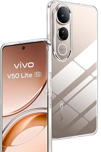 Rojeuinn Hülle für Vivo V50 Lite Handyhülle,Weiche TPU Silikon Stoßfest Schutzhülle Handy Case-Transparente