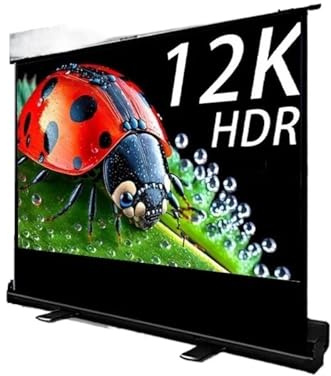 DGOINGPI videoproyector Pantalla proyector La situación portátil del Piso del 16:10 Levanta el defecto de la Pantalla de proyector a la Pantalla Blanca de la Fibra de Vidrio(72inch)