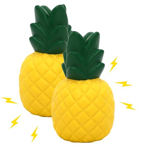 TZQFROCE Ananas Hundekauspielzeug Kauspielzeug Hund Unzerstörbares Hundespielzeug Interaktives Hundespielzeug Gummi Spielzeug Hund Ananas Dog Toys Hunde Quietschspielzeug Für Drinnen Und Draußen