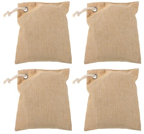 Aktivkohlebeutel 1satz 200g, Geruchsabsorber für Räume | Bambuskohle, Beige, Wiederverwendbar und Chemiefrei, für Zuhause, Kleiderschrank und Kleine Bereiche