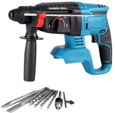 Perceuse À Percussion Électrique Sans Balais 25 Mm 850 W Rotative Fil Batterie Au Lithium Rechargeable Outil Capacité De PerçAge Maximale(With Accessory No Battery)