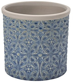 Burgon & Ball - Maceta de cerámica para interiores, tamaño pequeño y grande, azul