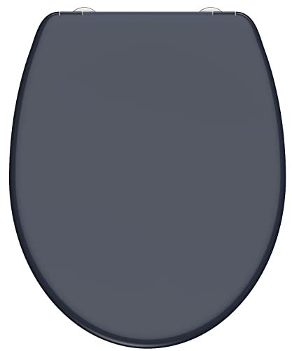 SCHÜTTE WC-Sitz - Toilettendeckel | Klodeckel mit Absenkautomatik & Schnellverschluss | Duroplast | Anthrazit | 19358