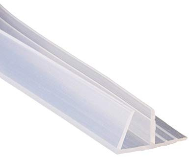 Mintice Bad Dichtung Badtür Dichtungsstreifen Dusche Bildschirm Duschtür Duschkabinen Duschdichtung transparent Fensterspaltdichtung gebogen eben Gummi Glas Unterseite Wetter 10mm 78 Zoll F-Form