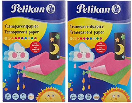 Pelikan 137943 - Transparentpapier, 10 Blatt (2, Transparentpapier | farbig)