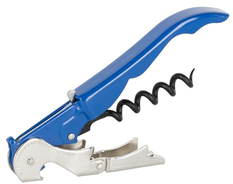 PULLTAP'S GENUINE Slider 900 (Azul) Abridor de Vino, Sacacorchos de camarero profesional. Incluye doble palanca articulada, navaja cortacápsulas y abridor de tapones. Fabricado en España