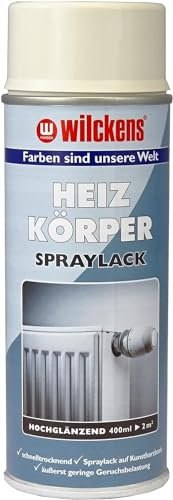 Heizkörper Lackspray weiß glänzend 400 ml Wilckens ca. 2 m² Spraylack Kunstharzbasis Boiler Rohre Radiator