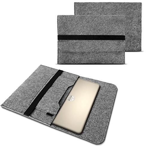 NAUC Filz Tasche kompatibel für HP Spectre x360 13,3 Zoll Hülle Sleeve Schutzhülle Case Cover Notebook, Farben:Grau