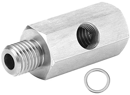 Accesorio Npt del sensor de presión de aceite, 1/8in a M12 X 1.5 Adaptador de acero inoxidable en forma de T Accesorio para automóvil