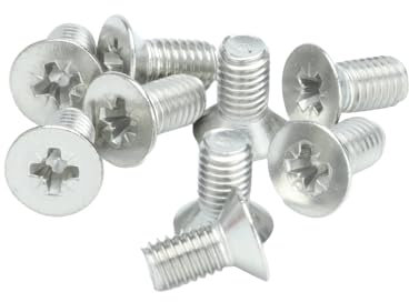 M5 (5mm x 10mm Incl Head) Pozi Countersunk Machine Screws - A2 Grade Stainless Steel (Pack of 20)