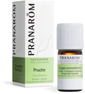Pranarôm Huile Essentielle de Pruche 5 ml | 100% pure et intégrale, idéale en diffusion pour une ambiance boisée. À diluer avant application cutanée.