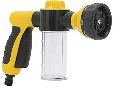 Youyijia Hose Spray Gun Foam Sprayer Snow Foam Gun for Hose Pipe, with Soap Dispenser, 8 Patterns High-Pressure Sprayer for Lawn Garden Watering Car Washing Pet Bathing