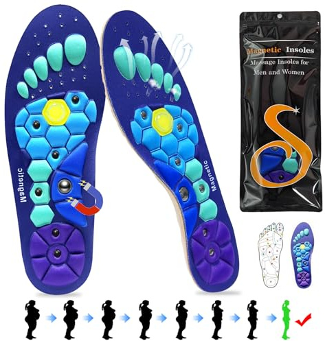 Solette Magnetiche,Solette Ortopediche Uomo E Donna Piatto Solette Per Scarpe Da Lavoro Per Alleviare La Fascite Plantare Dolore al Tallone,Plantari Ortopedici,Solette Scarpe Mushroom