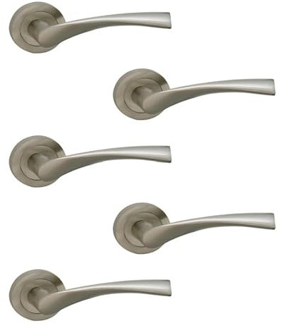 -1980-MADERAS CAMACHO SUMINISTROS INDUSTRIALES Pack de 5 juegos de manillas roseta zeus niquel satinado