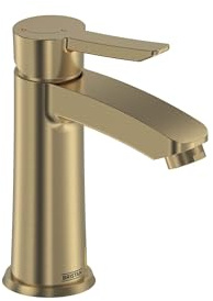 Bristan Apelo Bathroom Taps, Brushed Brass Basin Mixer tap | APE ES BAS BB, Modern design, Ecostart, Includes clicker waste, Bathroom sink taps, Matching shower available, Lifetime Cover