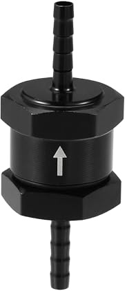 Hihaha Kraftstoffrückschlagventil 1 Stück Für Benzin Aluminiumlegierung | Schwarz, Aluminiumlegierung, Außendurchmesser 4mm, Rostbeständig, Korrosionsbeständig, Länge 2.5cm, Innendurchmesser 3mm