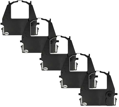vhbw 5x Farbband Schriftband kompatibel mit Tally 965 | 965 E, 2248, LA30R, 960, 960 E, 2348, LA30N Nadeldrucker, Bondrucker - Schwarz