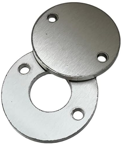 Ronde gelocht, Größe Ø 100 x 6 mm mit Mittelloch Ø 43 mm Edelstahl V2A Runde Edelstahlplatte Endkappe Deckel Flansch Edelstahlkappe Ankerplatte Rohrabschluss Platte Blech Rund Rohrverschluss ...