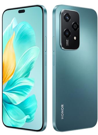 HONOR 200 Lite 5G Smartphone,Triple Cámara 108MP+5MP+2MP,MediaTek Dimensity 6080(6nm),8Go+256Go Mobile Phones,AMOLED 6,7,4500mAh/Dual SIM/NFC/GPS,MagicOS 8.0/Android 14,Verde