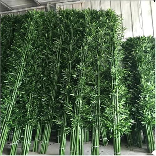 AVLLSO Separé da Esterno Pianta Finta di Albero di bambù Artificiale per Giardino Domestico, Schermata Privacy Parete Verde, Steli di bambù Finti con Foglie di plastica(5 Pack,1.5m/4.9ft Tall)