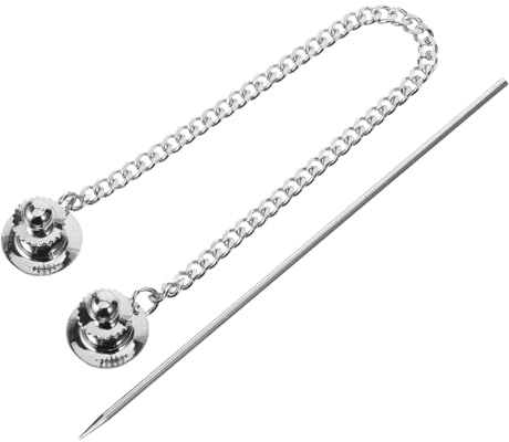 TOGEVAL Herren Kragennadel Metallbrosche mit Kette Dekorative Krawattennadel für Hemdkragen Sichere Kleiderbrosche für Männer Party und Festtagszubehör