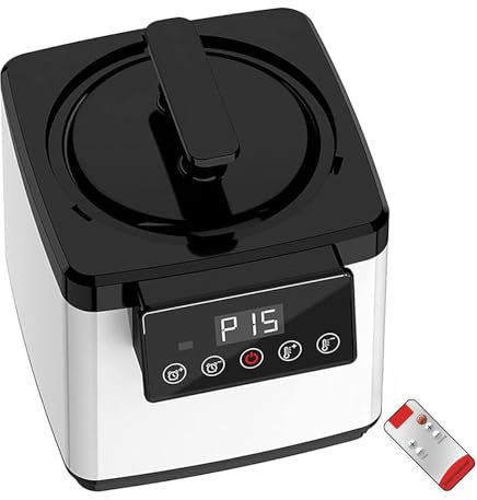 CHANGLKJ Olla De Vapor Portátil para Sauna De 2,6 L, Generador De Vapor para Sauna con Interior De Acero Inoxidable 304 Y Controlador Digital, Tiempo Y Temperatura De 15 Niveles Ajustables