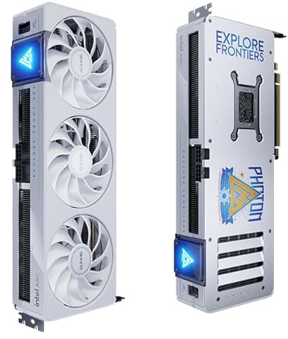 WEELIAO GUNNIR Intel Arc B580 Photon 12G Scheda grafica bianca, 2850 MHz, 12 GB 192-bit GDDR6, PCIE4.0, 1 HDMI2.1, 3 DP2.1, 3 ventole, TBP 220 W