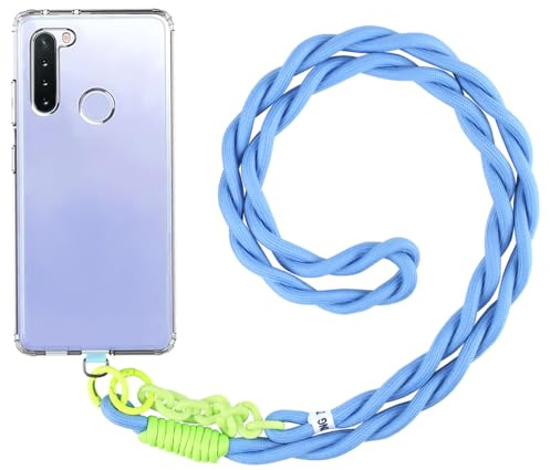 RUIYDZ Gedreht Geflochten Handykette Universal Handyband zum Umhängen Handy Kette Crossbody Phone Strap Cell Phone Lanyard Handyschnur Handy Umhängeband Handyschlaufe Handy Band für Handyhülle (blau)