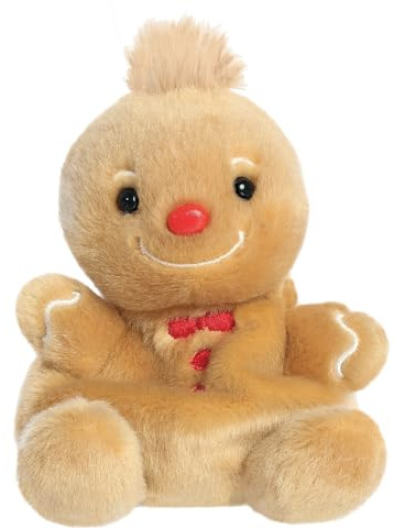 AURORA, 99408, Palm Pals Gino Gingerbread Man 5In, Soft Toy, Brown