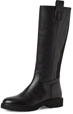 Tamaris Femme Damen Long Boot Flat 1-25616-45 Botte Haute Jusqu'au Genou, Noir, 42 EU