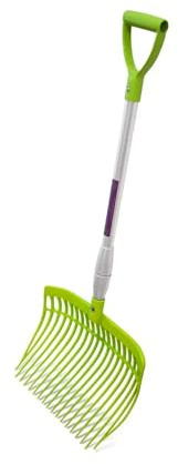 Quality Aluminium Purple ABS Bedding & Shaving Fork Equestrian Tack Shavings Fork for Horses with Handle 115cm, Durable Yard Tool for Stables, Trailers & Fields