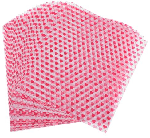 COLLBATH 50pièces Papier à Biscuits Forme De Cœur Feuilles Sulfurisées Pour Gâteaux Papier Alimentaire Résistant à Huile Pour Usage Domestique Et Commercial